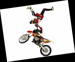 Motocross Freestyle Stunt Performance PNG Image