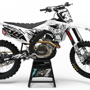 Motocross Honda Bike On Stand PNG Image