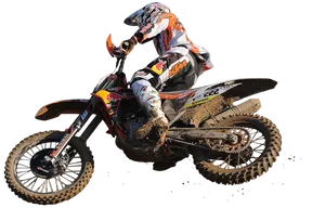 Motocross Rider Midair Action PNG Image