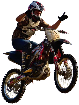 Motocross Rider Midair Gesture.png PNG Image