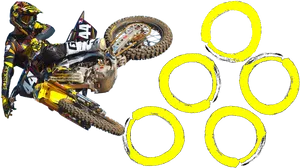 Motocross Rider Midair Stunt.png PNG Image