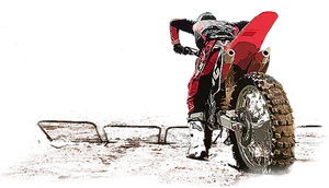 Motocross Rider Preparation PNG Image