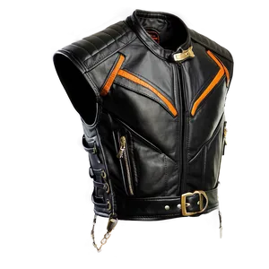 Motorcycle Leather Vest PNG Whe PNG
