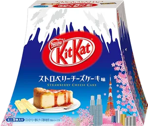 Mount Fuji Strawberry Cheesecake Kit Kat PNG Image