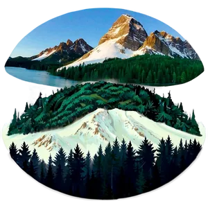 Mountain And Forest PNG Wnm79