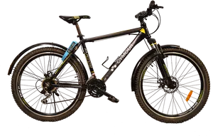 Mountain Bike Isolatedon Teal Background.png PNG