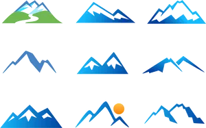 Mountain_ Icons_ Collection PNG Image