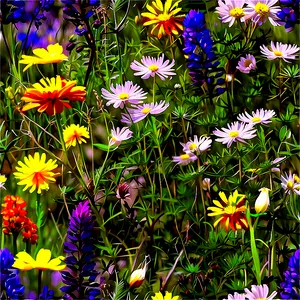 Mountain Meadow Wildflowers PNG Dgd PNG