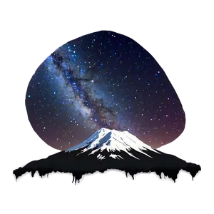 Mountain Under Stars PNG Wlt73 PNG