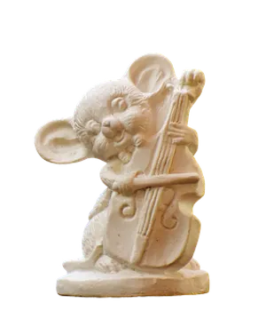 Mouse Musician Figurine PNG Image