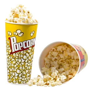 Movie Night Popcorn Buckets PNG Image