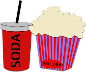 Movie Snack Combo Clipart PNG Image