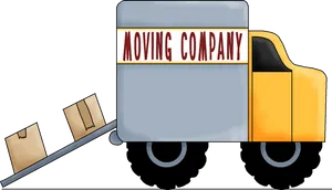 Moving Company Truck Illustration PNG Image