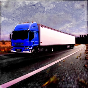 Moving Truck On The Road Png Dnt4 PNG Image