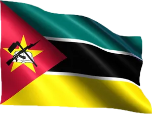 Mozambique Flag Waving PNG Image