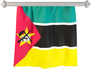 Mozambique National Flag Hanging PNG Image