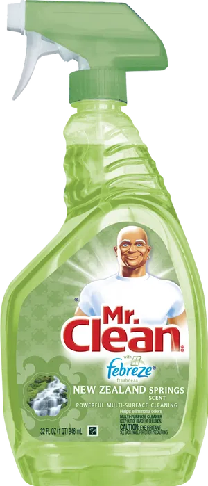 Mr Clean Multi Surface Cleaner Febreze New Zealand Springs PNG Image