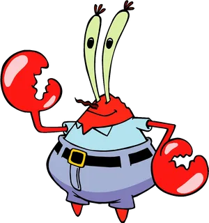 Mr Krabs Sponge Bob Square Pants Character PNG Image