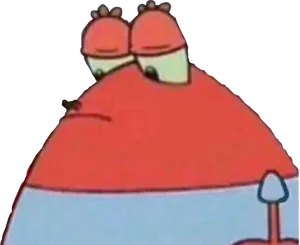 Mr Krabs Surprised Expression PNG Image