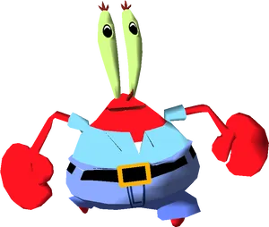 Mr Krabs3 D Model PNG Image