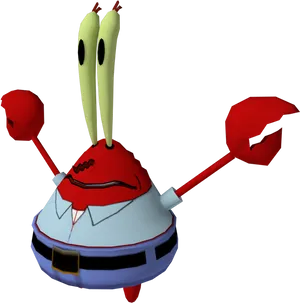 Mr Krabs3 D Model PNG Image