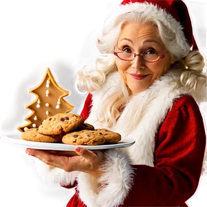 Mrs Claus Baking Cookies Png 90 PNG Image