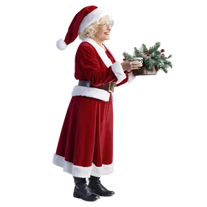 Mrs Claus In Snow Scene Png Npo PNG Image