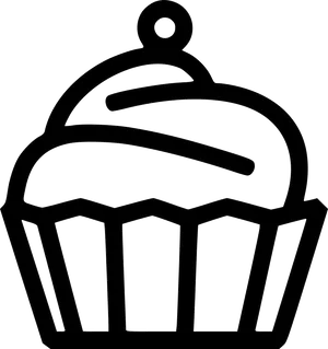 Muffin Icon Outline PNG Image