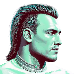 Mullet Hairstyle Outline Png Adj23 PNG Image