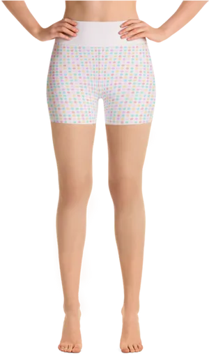 Multicolor Dotted Shorts Product Display PNG Image