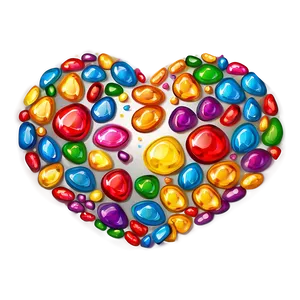 Multicolor Heart Shape Png Abn25 PNG Image