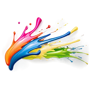 Multicolor Splash Art Png 5 PNG Image