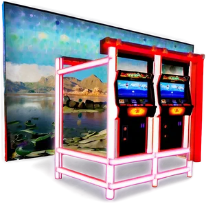 Multiplayer Arcade Setup Png Vcd37 PNG Image