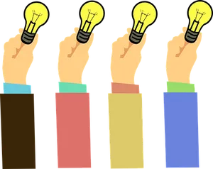 Multiple Lightbulb Moments PNG Image