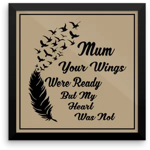 Mum Inspirational Featherand Birds Art PNG Image