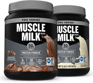 Muscle Milk Protein Powder Containers PNG Image