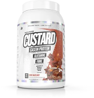 Muscle Nation Custard Casein Protein Choc Hazelnut PNG Image