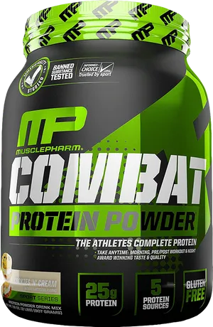 Muscle Pharm Combat Protein Powder Container PNG