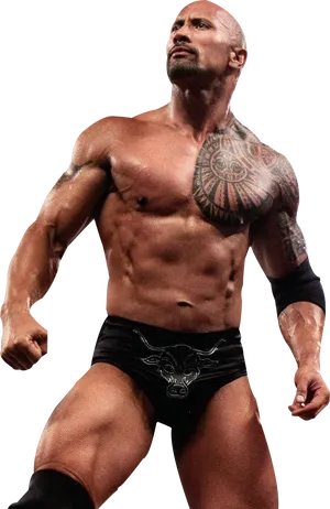 Muscled_ Performer_ With_ Tattoo PNG