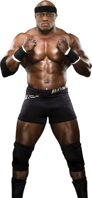 Muscled_ Wrestler_ Pose PNG Image