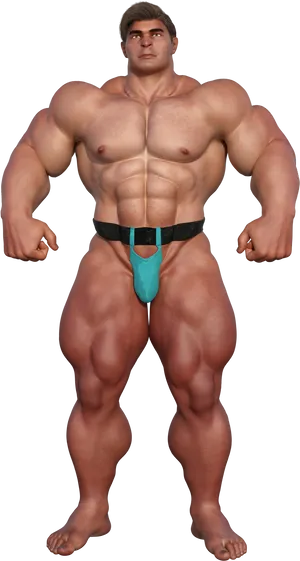 Muscular Bodybuilder Pose PNG Image