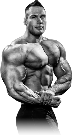 Muscular Bodybuilder Pose PNG Image