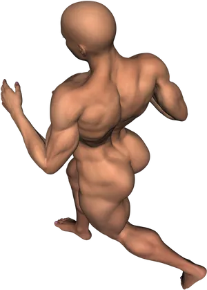 Muscular Bodybuilder Pose PNG Image