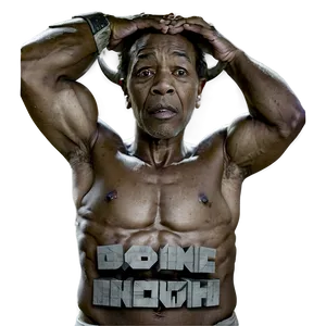 Muscular Elderly Man Confused PNG Image