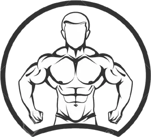 Muscular Fitness Logo PNG Image