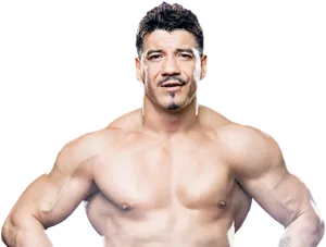 Muscular Man Portrait PNG Image