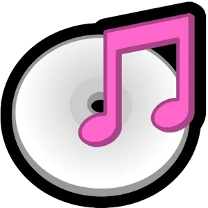 Music Icon_ Vinyl Record With Notes PNG Image