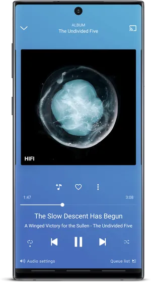 Music Player Interface Displaying Album Art PNG Image