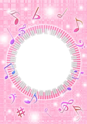 Musical Keyboard Circle Abstract PNG Image