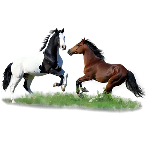 Mustang Horse Companionship Png 06262024 PNG Image